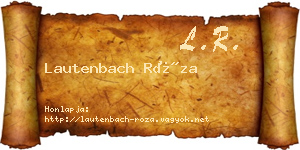Lautenbach Róza névjegykártya