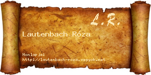 Lautenbach Róza névjegykártya