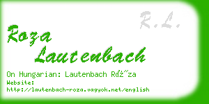 roza lautenbach business card